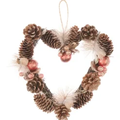 Hot Couronne coeur pomme de pin