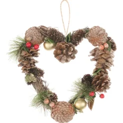 Hot Couronne coeur pomme de pin