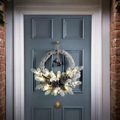 Online Couronne de neige de 53cm a led