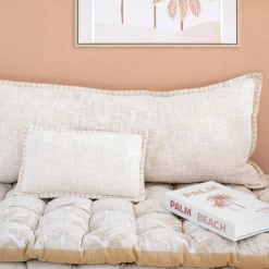 Outlet NATURAL HOME Coussin bord brode 90x40cmcm