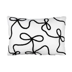 Best HOME COLLECTION Coussin boucle nAuds noir 50x70c
