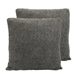 Outlet HOME COLLECTION Coussin darci 40x40cm gris fonce
