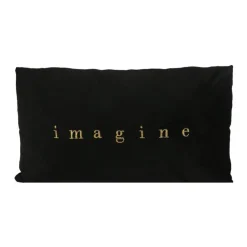 Outlet HOME COLLECTION Coussin imagine 30x50 noir