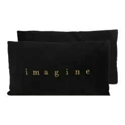 Outlet HOME COLLECTION Coussin imagine 30x50 noir