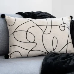 Hot JAPANDI Coussin line art 60x40cm avec po