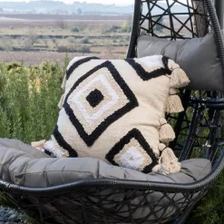 Discount BOTANICA Coussin losanges noir et blanc