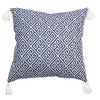 Sale HOME COLLECTION Coussin pompons motif grec 60x60
