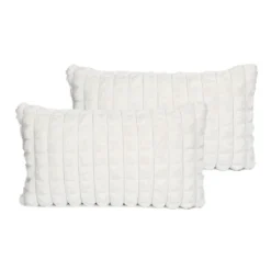 COSY SEASON Coussin waffle 30x50cm creme