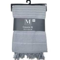 Discount Couvre lit 230x250 harmonia gris