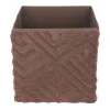 Hot THE STORAGE SHOP Cube de rangement chevron marron