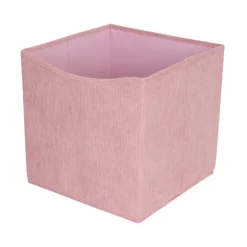 Hot THE STORAGE SHOP Cube rangement velours rose