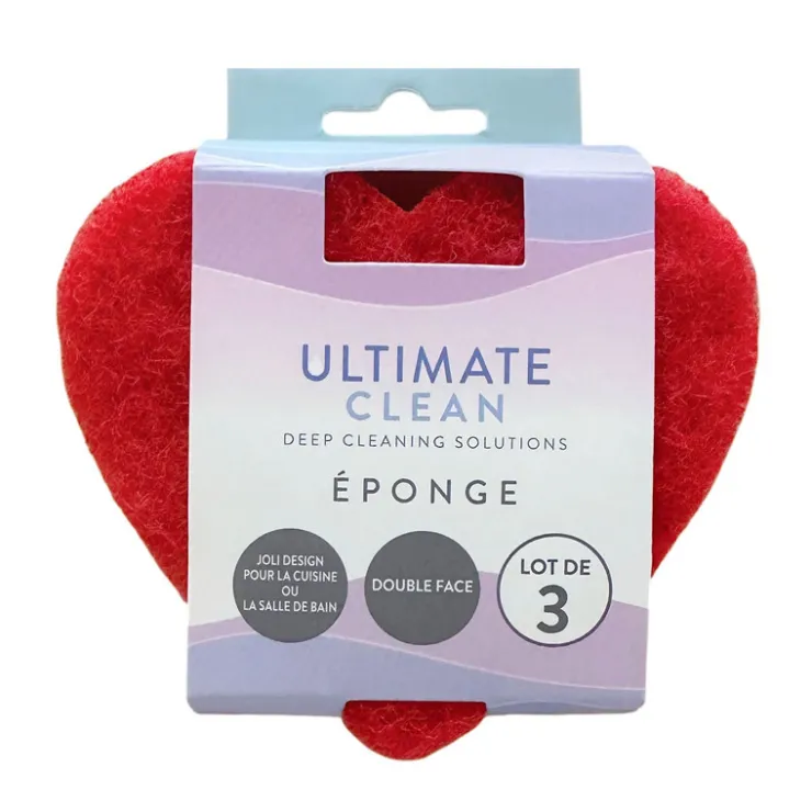 Clearance Eponge coeur x3