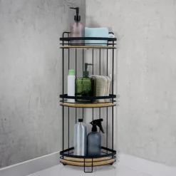 New URBANIST Etagere 3 niveaux bambou/metal