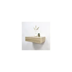 Clearance SIMPLY Etagere 1 tiroir effet bois