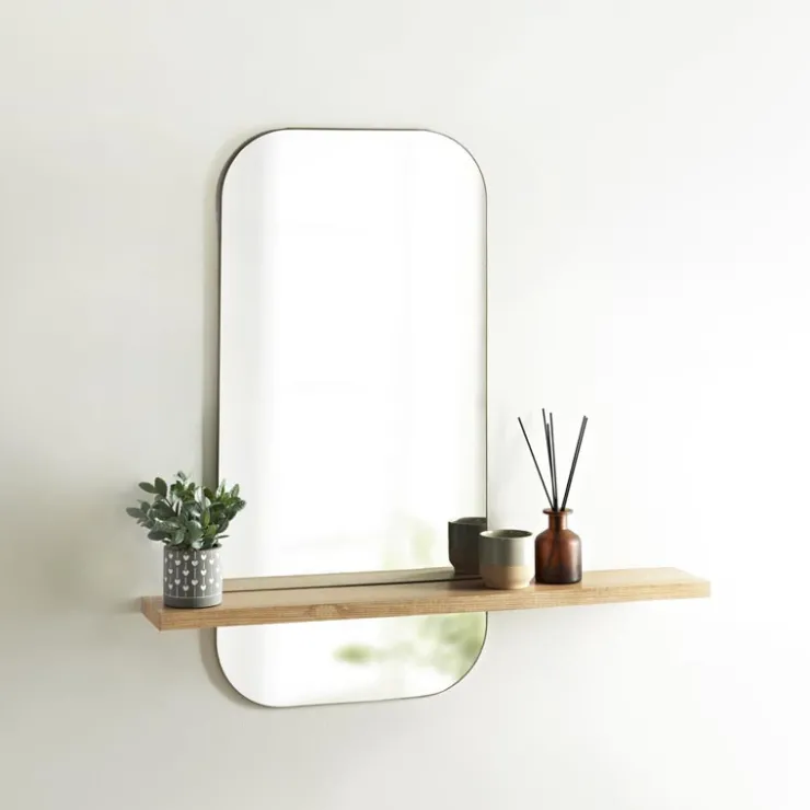 Online NATURAL HOME Etagere mural avec miroir
