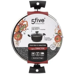 FIVE Faittout 28 alu forge caractere