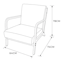 Outlet HOME COLLECTION Fauteuil velours cotele large