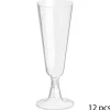 Flute a champagne x12 plastique