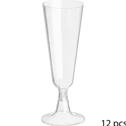 Flute a champagne x12 plastique