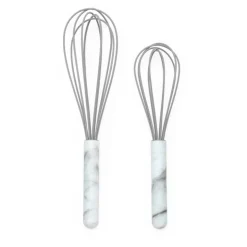 Outlet LET'S COOK Fouet manche marbre x2