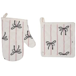 Outlet KITCHEN COLLECTION Gant et manique raye/noeud