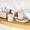 Clearance BATHROOM COLLECTION Gobelet effet pierre/bois