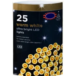 Discount Guirlande 25 led a piles blanc c