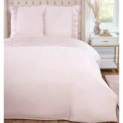 Clearance HOME COLLECTION ARGENT Hdc 200x200+2 taies juno rose