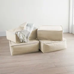 Hot HOME ESSENTIALS Housse rangement x4 63x52x25cm