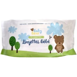 Hot BABY BEAR Lingettes bebe sans parfum x72