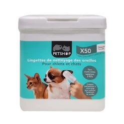 Clearance PETSHOP Lingettes oreilles animaux x50