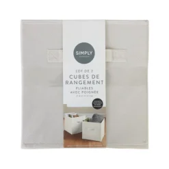 Online SIMPLY Lot 2 cubes de rangement beige