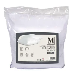 Lot 2 oreillers fermes 60x60