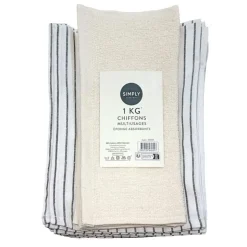 SIMPLY Lot chiffons multi-usage 1kg