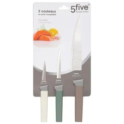 FIVE Lot couteaux x3