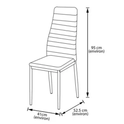 Outlet HOME COLLECTION Lot de 4 chaises grises