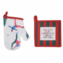 Online RAINBOW CHRISTMAS Lot de 2 maniques motifs ski