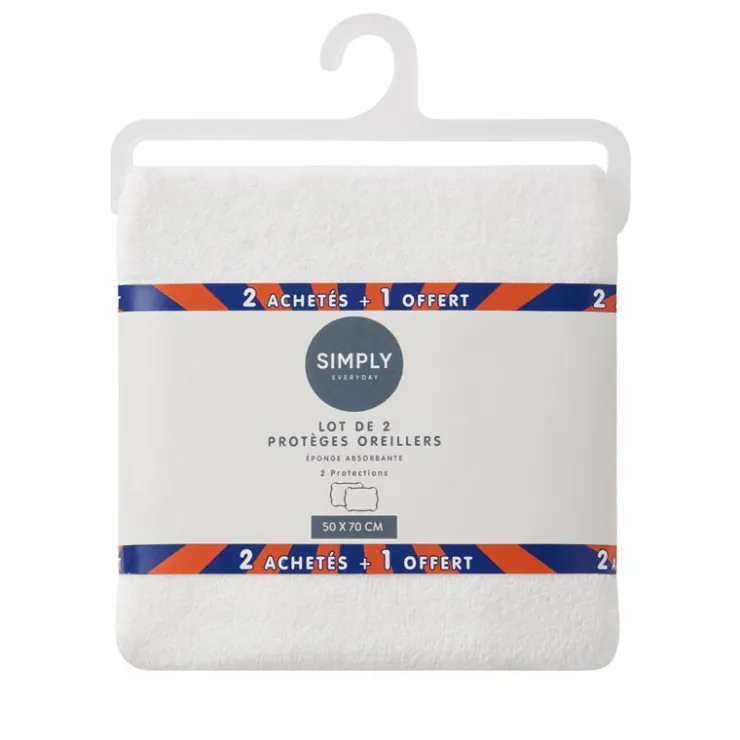 Best SIMPLY Lot de 2 proteges oreiller 50x70