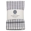 Hot SIMPLY Lot de 3 torchons a carreau gris