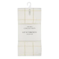 Online KITCHEN COLLECTION Lot de 2 torchons carreaux