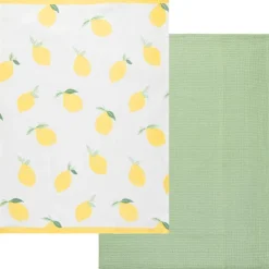 New SIMPLY Lot de 2 torchons citron 45*65cm