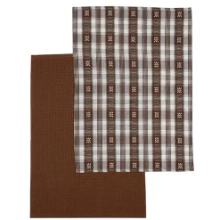 Best KITCHEN COLLECTION Lot de 2 torchons marron