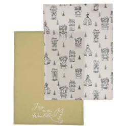 NORDIC LOVE Lot de 2 torchons motifs nordic