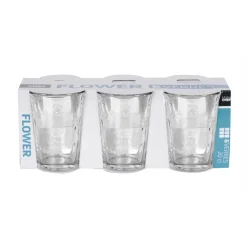 Discount Lot de 6 verres bas flower 200ml