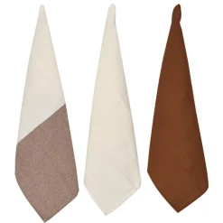 KITCHEN COLLECTION Lot x3 torchons gaufres 50x70cm