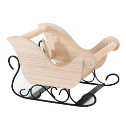 New Luge en bois et base metal