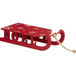 Sale Luge en bois rouge