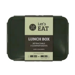 Sale LET'S EAT Lunch box + couverts
