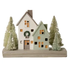 Discount Maison avec sapin en bois led