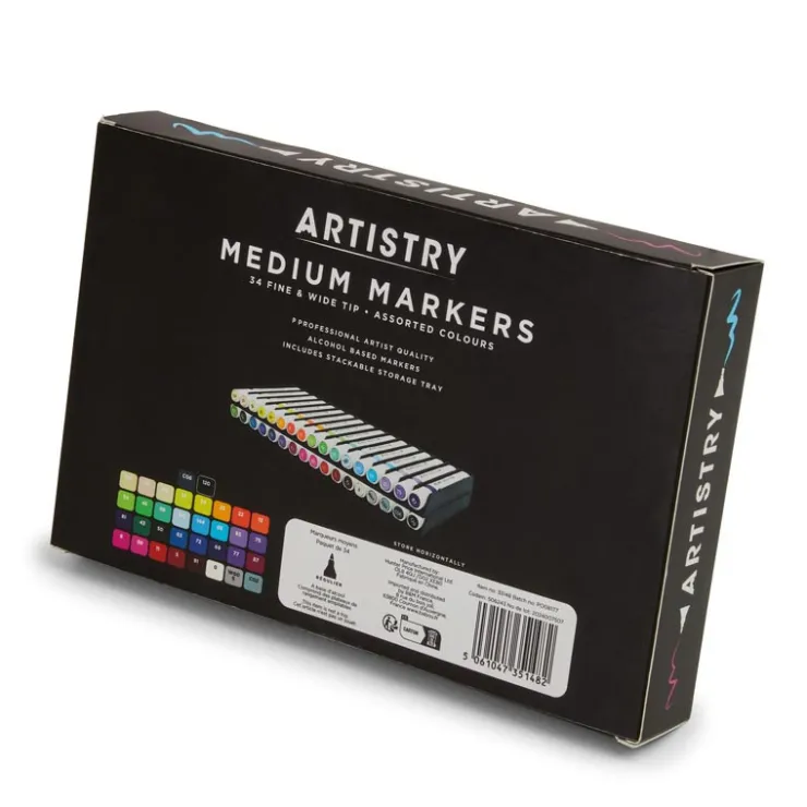 Hot ARTISTRY Marqueurs moyens x34